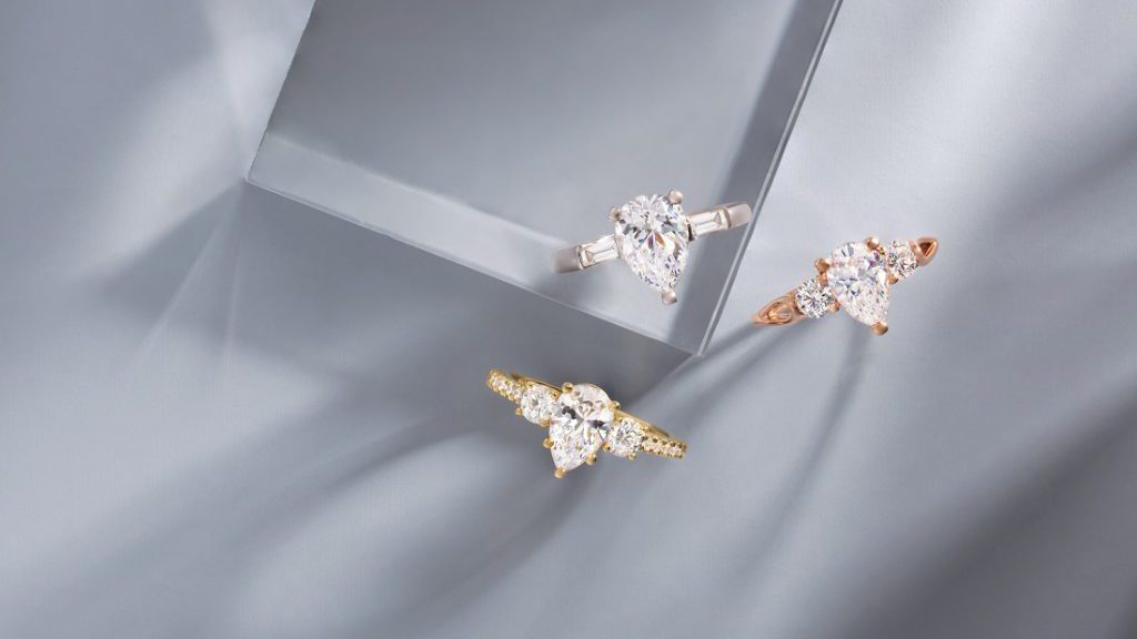 White gold, Rose gold, Yellow gold custom engagement rings located in Dallas, Tx.