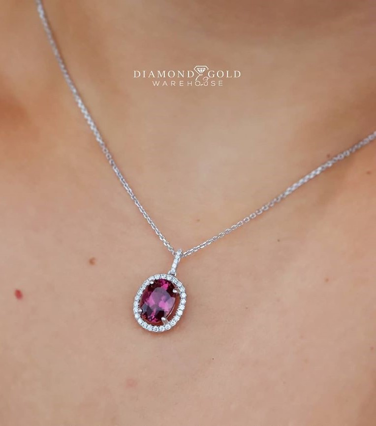 Pink Sapphire Gemstone Necklace