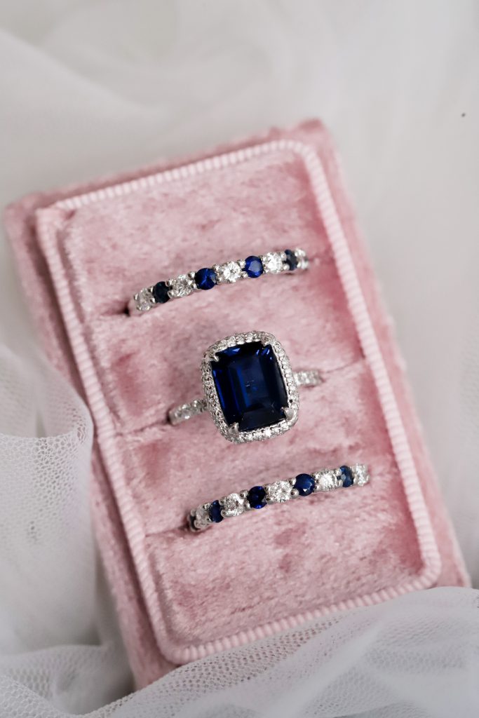 Sapphire Diamond Stack, Sapphire Engagement Ring
