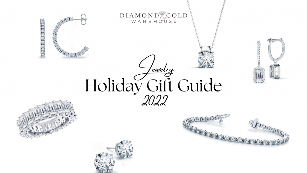 Jewelry Gift guide 2022 by Diamond and Gold Warehouse collage