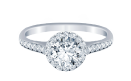 Halo Diamond Engagement Ring by Diamond and Gold Warehouse in Dallas Texas