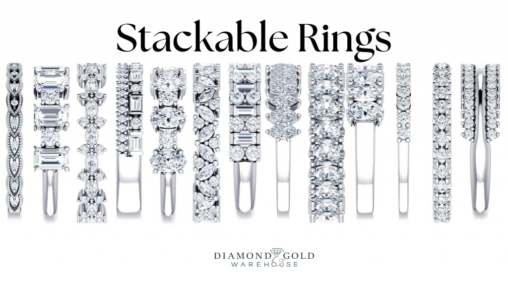 Stackable Rings by Diamond and Gold Warehouse in Dallas, Texas