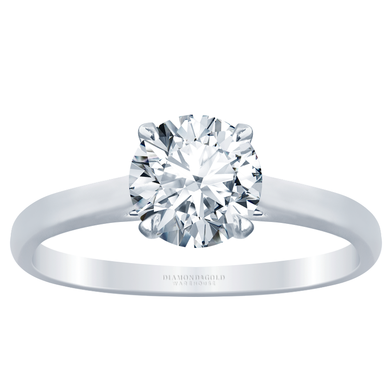 Round Diamond Engagement Ring - Solitaire by Diamond and Gold Warehouse in Dallas, Texas