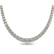 Graduated Shared Prong Diamond Necklace 7ctw