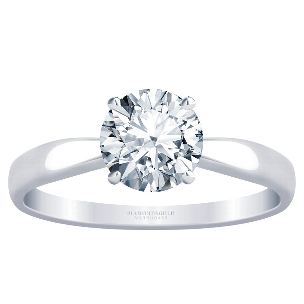 Classic Tapered Solitaire Engagement Ring