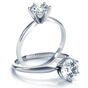 6 Prong Diamond Solitaire Engagement Ring 