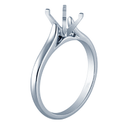Asscher Diamond Solitaire Engagement Ring