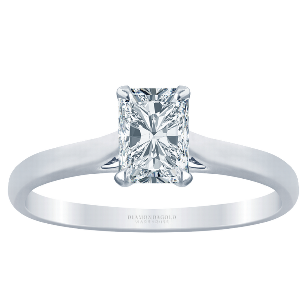 Radiant Diamond Solitaire Engagement Ring