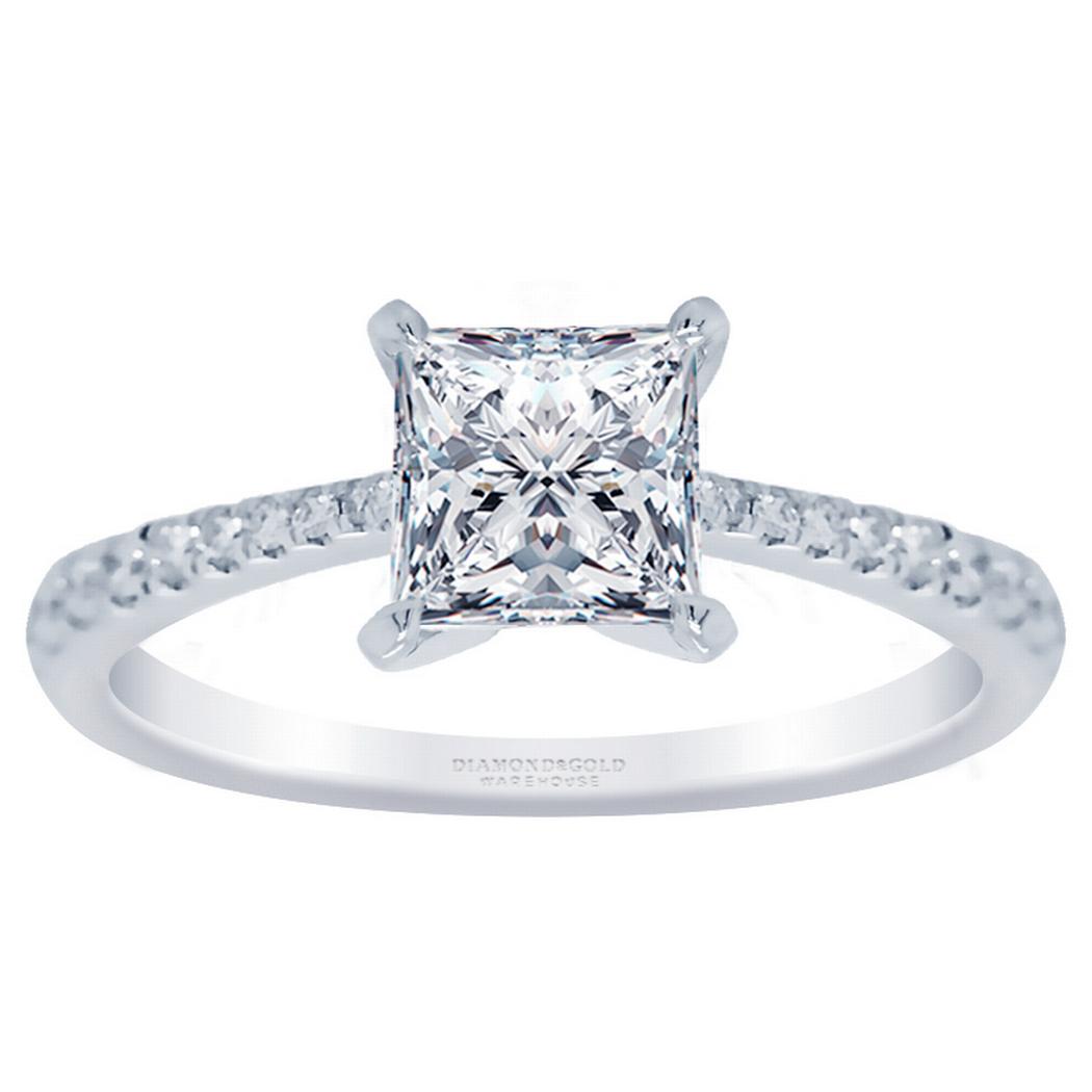 Petite Princess Diamond Engagement Ring 