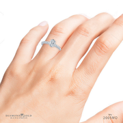 Pave Oval Diamond Engagement Ring 