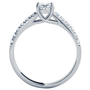 Pave Style Oval Diamond Engagement Ring 