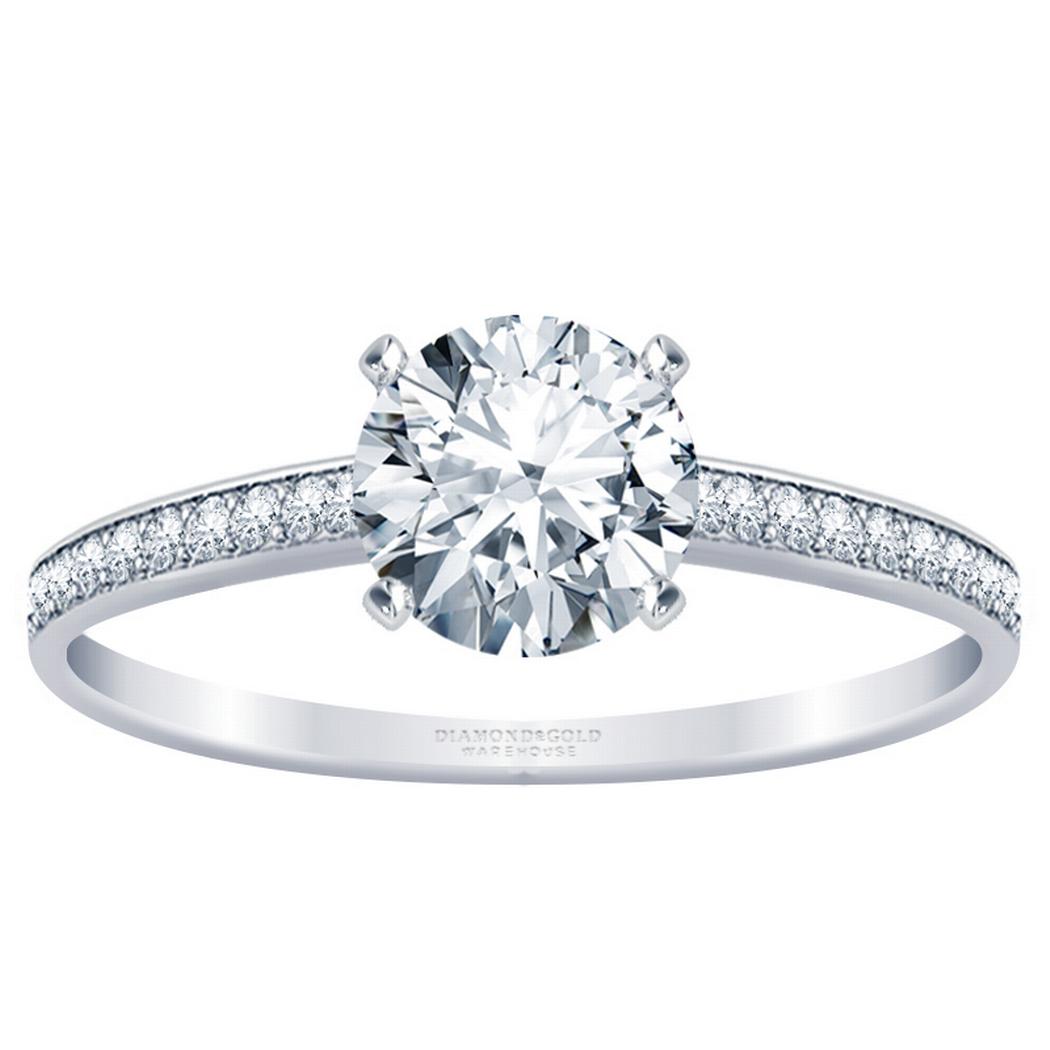 Volharding beu voor Channel Set Diamond Engagement Ring at Diamond and Gold Wa