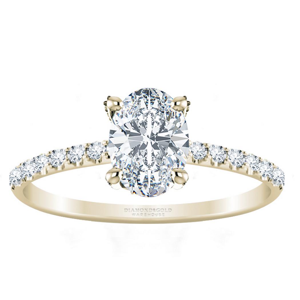 Platinum Engagement Ring with Oval Diamond Halo | Jewelry by Johan - Jewelry  by Johan