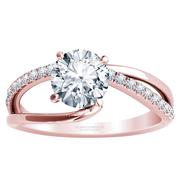 Round Diamond Engagement Ring - Split Shank