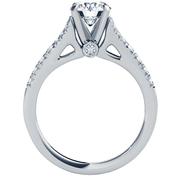 Diamond Split Engagement Ring with Diamond Accents