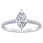 Petite Marquise Diamond Engagement Ring