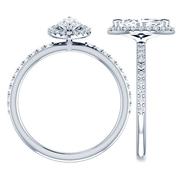 Marquise Diamond Halo Engagement Ring