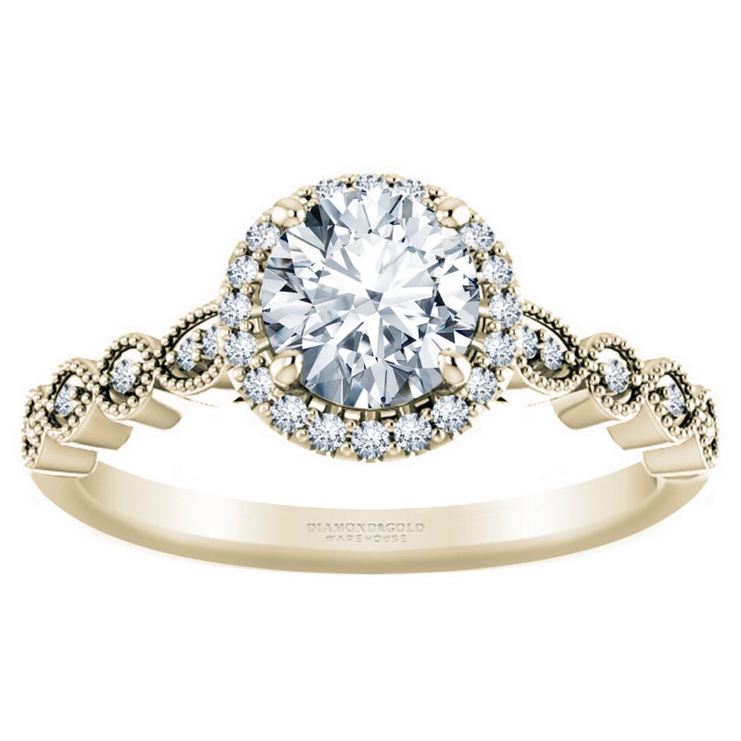 Layla Diamond Bridal Set, Halo, 2.8 Carat, 18K White Gold – Best Brilliance