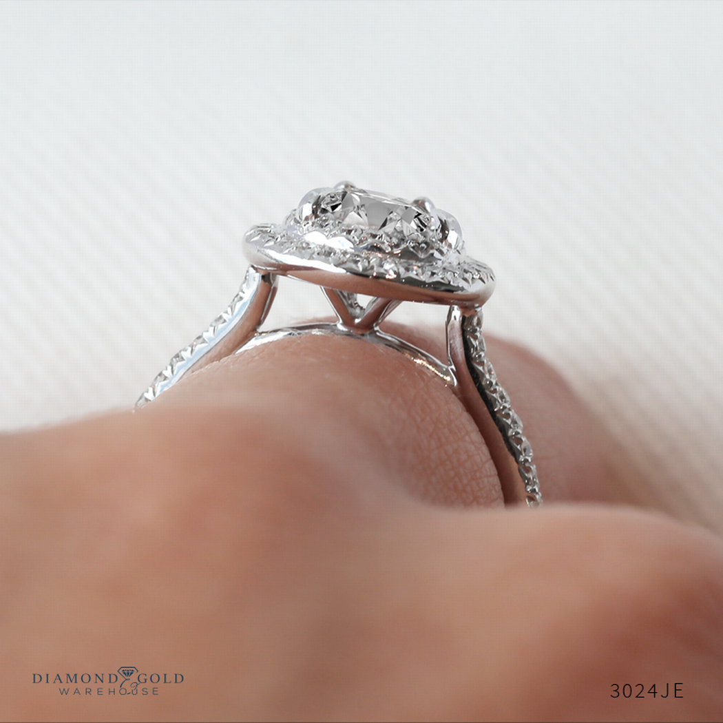 Custom Diamond Halo Engagement Ring #102156 - Seattle Bellevue | Joseph  Jewelry