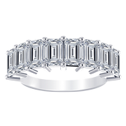 Emerald Anniversary Diamond Ring 
