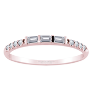 Stackable Baguette and Round Diamond Band 