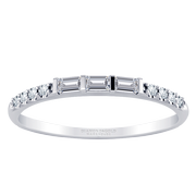 Stackable Baguette and Round Diamond Band 