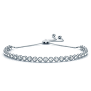 Adjustable Diamond Bracelet 14k Milgrain 