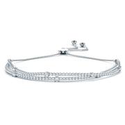 2ctw Two Row Adjustable Diamond Tennis Bracelet