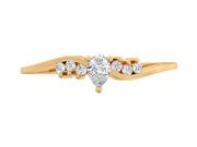 Pear Cut Diamond Engagement Ring with Accent Side Stones