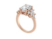Oval Cut Diamond Engagement Ring - Diamond Accents