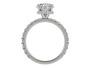 Oval Diamond Engagement Ring with a Diamond Hidden Halo