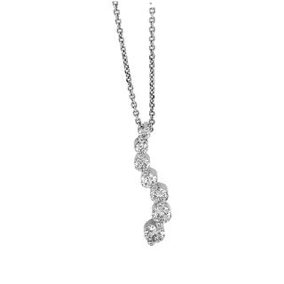 Curved Diamond Pendant at Diamond and Gold Warehouse