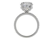 Oval Cut Diamond Engagement Ring - Pave Style