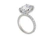 Oval Cut Diamond Engagement Ring - Pave Style