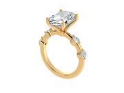 Oval Cut Diamond Station Engagement Ring