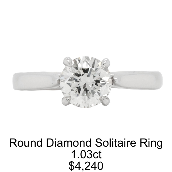 Round Diamond Solitaire Engagement Ring in Dallas, Texas