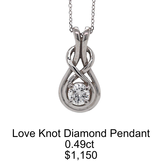 Diamond Love Knot Pendant - Holiday Deal