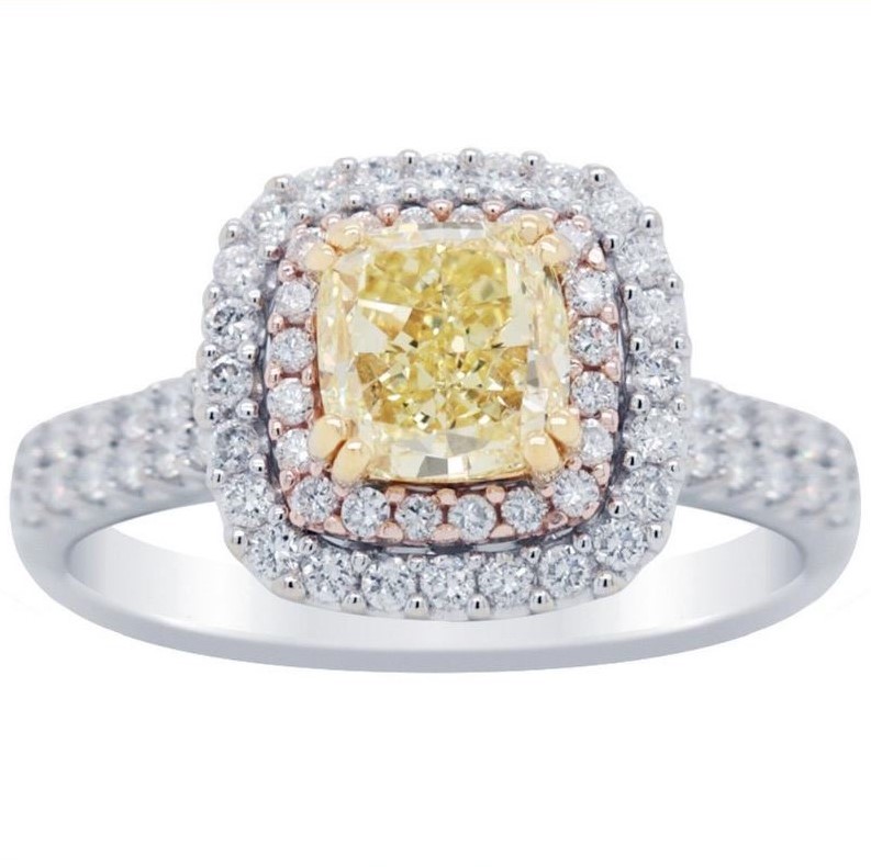 Fancy Yellow Dimond Engagement Ring