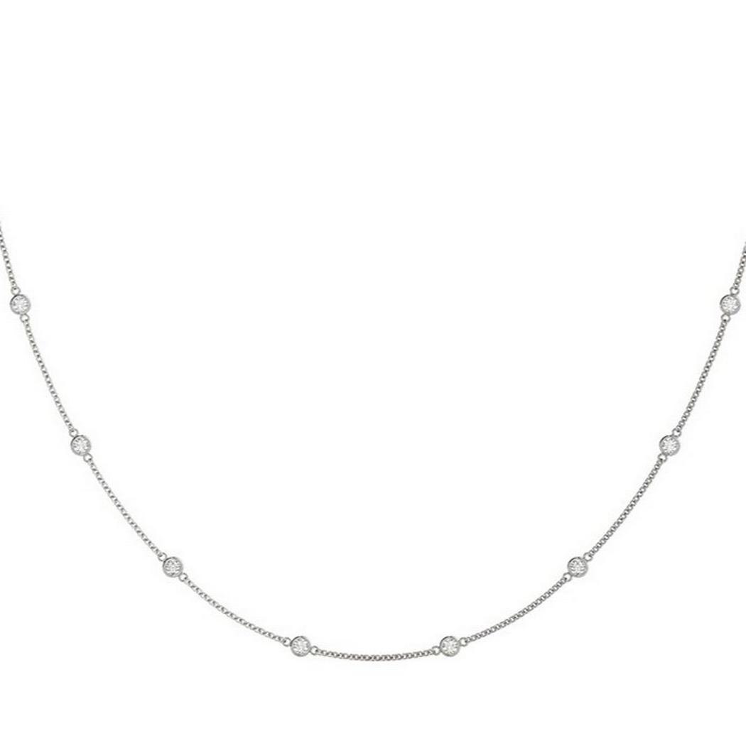 Bezel Set Diamonds by the Yard Necklace - 1.01ctw