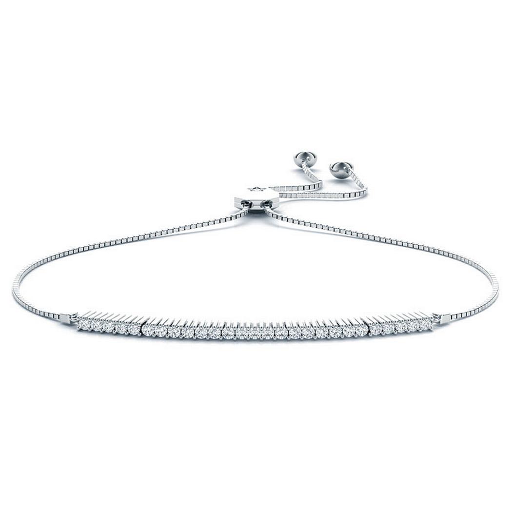 Adjustable Diamond Bracelet 3/8ctw 14k