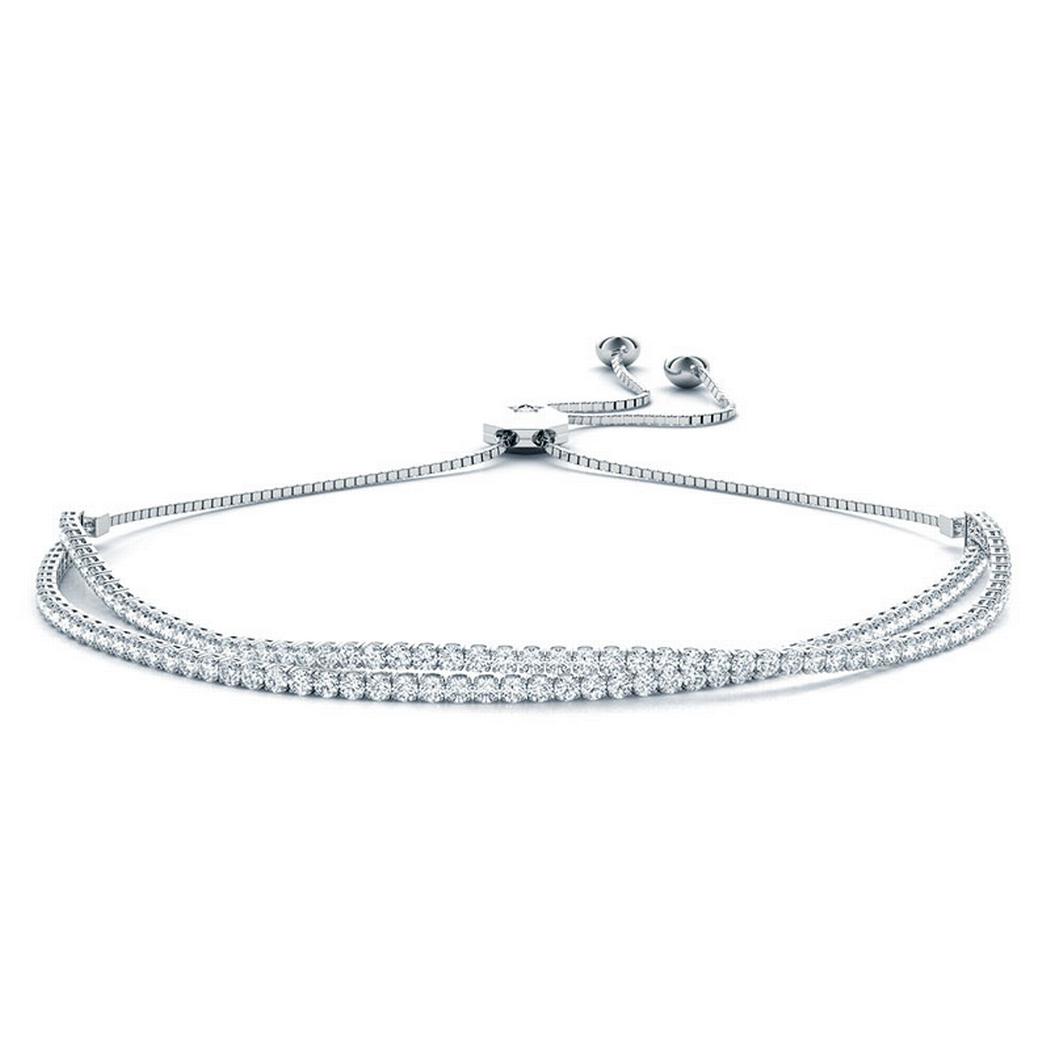 Adjustable Tennis Bracelet 2 1/3ctw In-Line