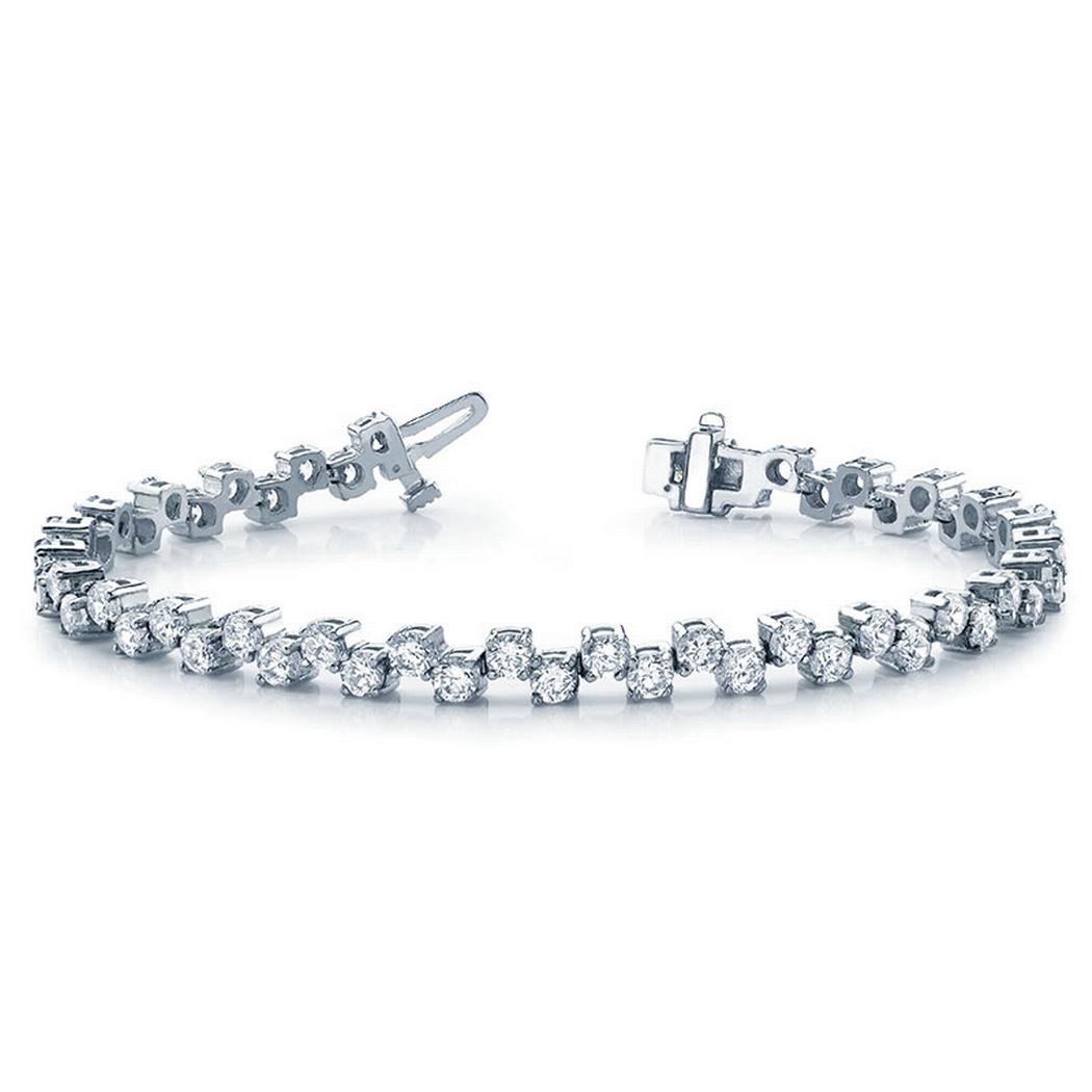 Alternating Diamond Tennis Bracelet 2ctw