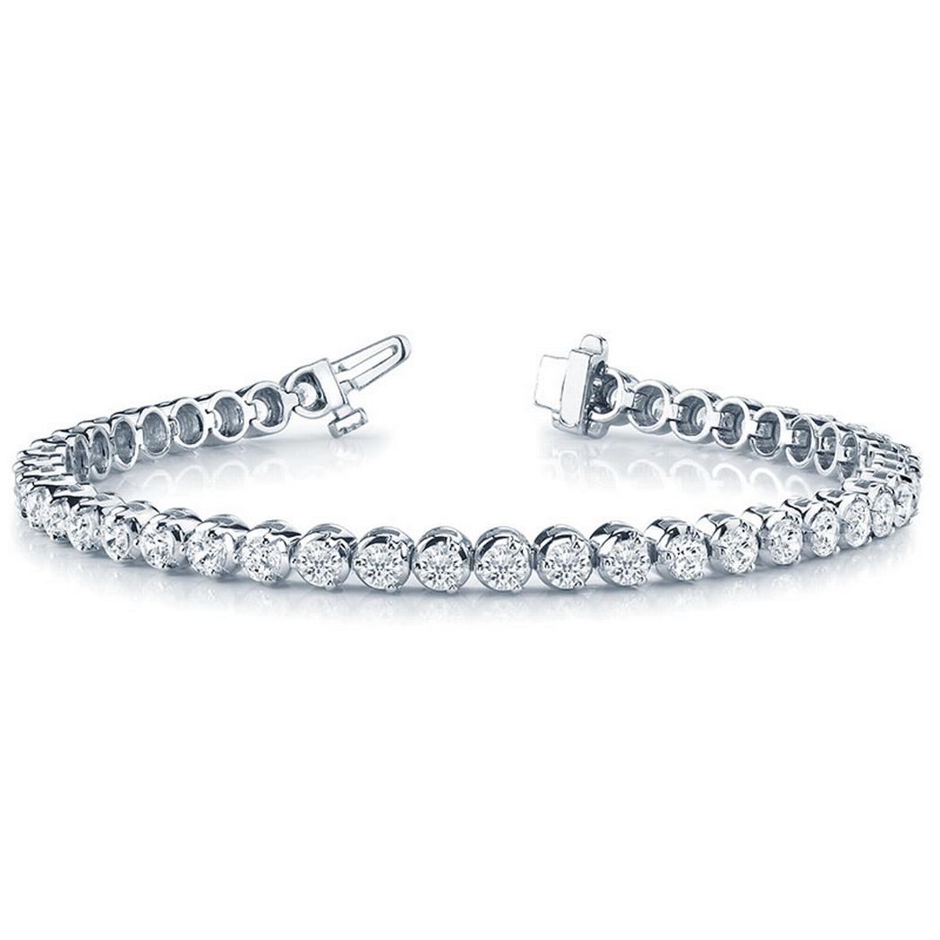 Illusion Diamond Tennis Bracelet 2 1/8ctw