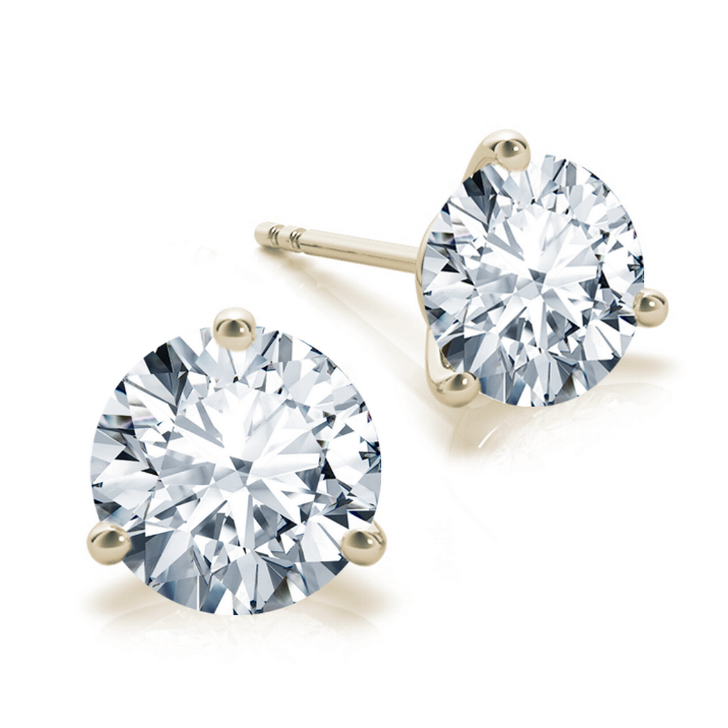 Lab Grown Diamond Studs Yellow Gold