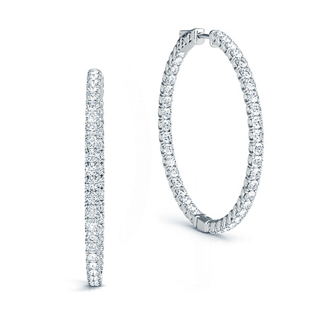 Diamond Hoop Earrings