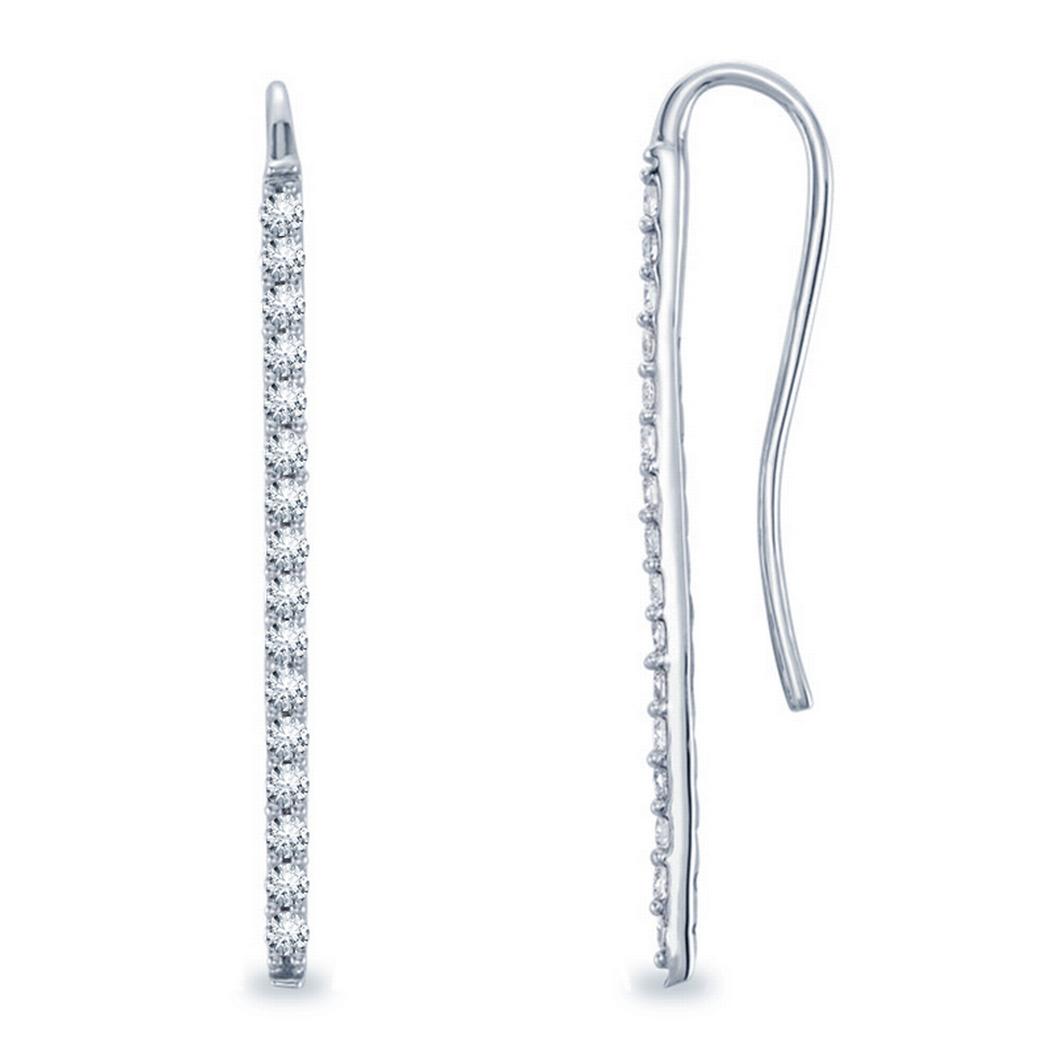 Diamond Bar Earrings 1/3ctw