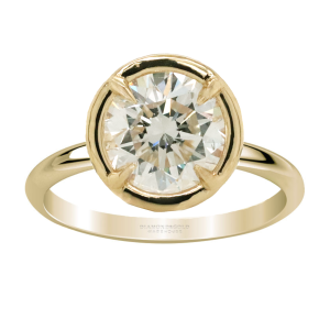 Cloud bezel Diamond Engagement Ring
