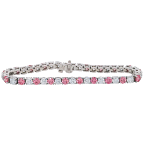 Pink Diamond Tennis Bracelet