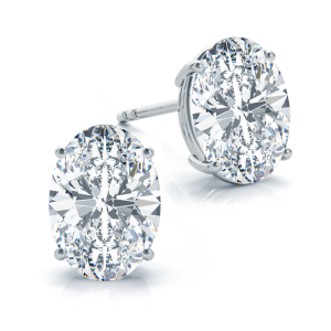 Oval Cut Lab Diamond Stud Earrings Dallas